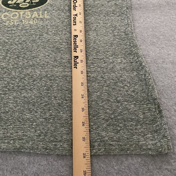 New York Jets Shirt Womens XL Green Heathered NFL Football Team Apparel V-Neck - Picture 5 of 11